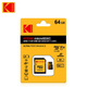 Карта памяти MicroSDXC Kodak U3 A1 Class 10 64Gb c адаптером - изображение 1