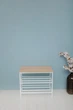 Банкетка для обуви с дсп сиденьем 60*32*52 см дуб сонома белый каркас, подставка для обуви в коридор лавочка - изображение 2