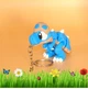 Брелок «Динозаврик T-Rex Blue» flexi, подвижный, антистресс - изображение 2