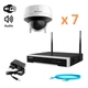 Комплект відеонагляду Hikvision 4Mp-Wi-Fi-DS-2CV2141G2-IDW на 7 бездротових купольних камер зі звуком - изображение 1