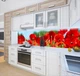 Наклейка на кухонный фартук 60 х 300 см, фотопечать с защитной ламинацией Маки в поле (БП-s_fl11681-3)(БП-14-s_fl11681) - изображение 1