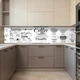 Наклейка на кухонный фартук 60 х 200 см, фотопечать с защитной ламинацией, газетная палитра кофе(БП-11-df6971) - изображение 3