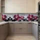 Фото панель универсальная ПЭТ, Самофиксирующая 62 х 410 см (толщина 1,2 мм), бардовые орхидеи на камнях(ПЭТ4-fl4522) - изображение 5