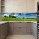 Наклейка на кухонный фартук 60 х 250 см, фотопечать с защитной ламинацией, поле кульбаб(БП-12-pr1271) - изображение 5