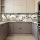 Наклейка на кухонный фартук 65 х 250 см, фотопечать с защитной ламинацией, белые орхидеи на холсте(БП-13-fl96410) - изображение 7