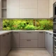 Фото панель универсальная ПЭТ, Самофиксирующая 62 х 305 см (толщина 1,2 мм), аквариумный фон с зеленью(ПЭТ2-an27816) - изображение 6