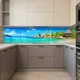 Фото панель универсальная ПЭТ, Самофиксирующая 62 х 205 см (толщина 1,2 мм), Вила на берегу океана(ПЭТ1-mp4390) - изображение 6