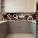Наклейка на кухонный фартук 65 х 300 см, фотопечать с защитной ламинацией, чашка кофе с корицей(БП-15-ed2085) - изображение 6