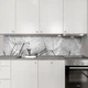 Наклейка на кухонный фартук 60 х 200 см, фотопечать с защитной ламинацией, серые одуванчики с каплями росы на(БП-11-fl4831) - изображение 3