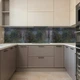 Наклейка на кухонный фартук 65 х 250 см, фотопечать с защитной ламинацией, капли дождя на темной текстуре(БП-13-tx368) - изображение 4