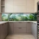 Наклейка на кухонный фартук 60 х 200 см, фотопечать с защитной ламинацией, свежесть тропиков с каплями дождя(БП-11-tx361) - изображение 7