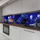 Наклейка на кухонный фартук 65 х 250 см, фотопечать с защитной ламинацией, неоновый подводный мир(БП-13-an4477) - изображение 3