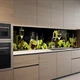 Наклейка на кухонный фартук 65 х 300 см, фотопечать с защитной ламинацией, бокалы белого вина среди винограда(БП-15-ed3101) - изображение 3