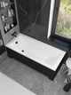 Ванна акрилова Helmken Rivana 170x70 см (7713S8V763) комплект 4 в 1: прямокутна ванна, ніжки, Чорна фронтальна та бічна панель - зображення 11