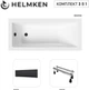 Ванна акриловая Helmken Rivana 170x70 см (946G12P729) комплект 3 в 1: прямоугольная ванна, ножки и Черная фронтальная панель - изображение 15