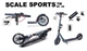 Детский самокат Scale Sports SS-23 + фонарик + звоночек. Дисковый тормоз. Передний амортизатор. Серый - изображение 2