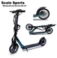 Детский самокат Scale Sports SS-23 + держатель для бутылки + звоночек. Дисковый тормоз. Передний амортизатор. Хамелеон - изображение 2
