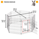 Вольер для кроликов и морских свинок Ferplast Freerun М 140х140х76.5 см (57045817ZP) - изображение 2