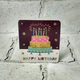 Открытка мини подарочная Happy birthday с блестками 7,1х8,2 см 5504-33 - изображение 1