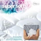 Одеяло IDEIA SuperSOFT Classic летнее двуспальное 175х210 антиалергенное, искусственный пух, пл 150 г/м2 белое - изображение 4