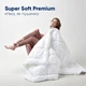 Одеяло IDEIA SuperSOFT Premium летнее двуспальное 175х210 антиалергенное, хлопковый натуральный чехол, искусственный пух, пл 150 г/м2 белое - изображение 6