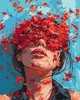 Картина по номерам Origami Девушка в цветах 40x50 см (LW3413) - изображение 1