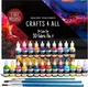 Краска для ткани Crafts 4 All Большой Набор 24 шт Объемная 3D Краска и Кисти (100084) - изображение 1
