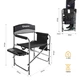 Кемпінговий директорський стілець KingCamp ASH со столом KC1904 (BLACK / MEDIUMGREY) - зображення 2