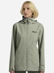 Спортивная ветровка с капюшоном женская Jack Wolfskin Trailtime 2L Jkt A63902-4137 M Серая с зеленым (4064886469098) - изображение 1