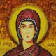 Икона "Святая мученица Алла" янтарная 15х20 - изображение 4