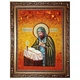 Икона "Святой преподобный Анатолий Печерский" янтарная 15х20 - изображение 2