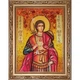 Икона "Святой мученик Евстафий Апсильский" янтарная 15х20 - изображение 1