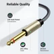 Аудиокабель mini-jack 3.5mm TRS to Dual Jack 6.35mm TS UGREEN AV126 Audio Cable (1m). Gray - изображение 5