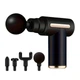 Массажер ручной ударный для тела Mini Massager Gun (4 насадки), Черный - изображение 1