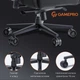Геймерское игровое кресло GamePro GC900B Size XL Fabric Black - изображение 19