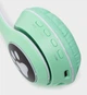 Детские беспроводные наушники с кошачьими ушками Cat MZ-023 Bluetooth RGB подсветка FM microSD Зеленый - изображение 5