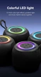 Портативная беспроводная Bluetooth колонка акустика USAMS US-YX014 1200mAh Mini Wireless BT Speaker RGB Black |BT5.3, TWS| Черный - изображение 8