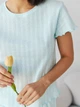 Пижама (футболка + шорты) женская больших размеров хлопковая BARWA garments 0355/356 XL Мятная (2113553564139) - изображение 9