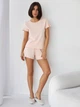 Пижама (футболка + шорты) женская хлопковая BARWA garments 0355/356 M Персиковая (2113553562265) - изображение 7