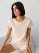 Пижама (футболка + шорты) женская хлопковая BARWA garments 0355/356 M Персиковая (2113553562265) - изображение 8