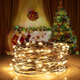 Новогодняя гирлянда Xmas «Роса», батарейки, 10 м, теплый свет на 3 батарейки (HA-58) - изображение 1