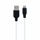 Зарядний кабель HOCO X21 Plus Silicone Type-C Cable 1m Black/White - изображение 2