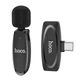 Мікрофон-петличка Hoco L15 Type-C Crystal Lavalier Wireless Digital Microphone Black - зображення 1