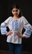 Дитяча вишиванка для дівчинки vishivano4ka 918-3 104-110 біла - изображение 1