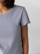 Пижама (футболка + шорты) женская хлопковая BARWA garments 0355/356 S Серая (2113553561091) - изображение 7