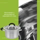 Набір каструль із нержавійки Edenberg Cookware Set Набор кастрюль для индукції, казани з 3 слойним дном, 8 предметів Сріблястий - зображення 9