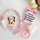 Подарочный набор для девочки с именной игрушкой грызунком Минни Маус (роза кварц) на крестины, выписку - изображение 2