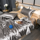 Атласное Серебряно-золотое полуторное постельное белье Moka Textile 145*210 - изображение 4