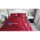 Атласное Бордово-бронзовое полуторное постельное белье Moka Textile 145*210 - изображение 4