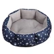 Лежак для котів собак круглий Lesko SY-2022-1208 Blue Stars L - зображення 1